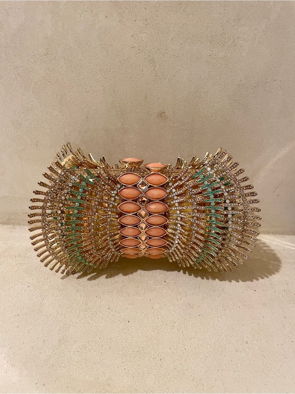 Bebe rhinestone clutch